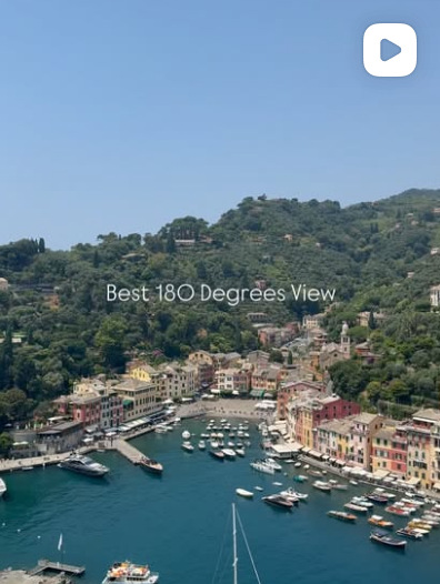 Reel: best 180 degree view over Portofino
